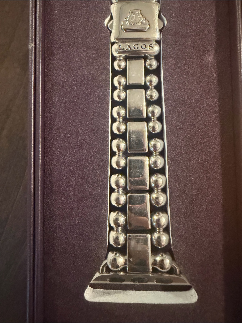 LAGOS Silver Link Bracelet Apple Watch Band - Picture 4 of 5